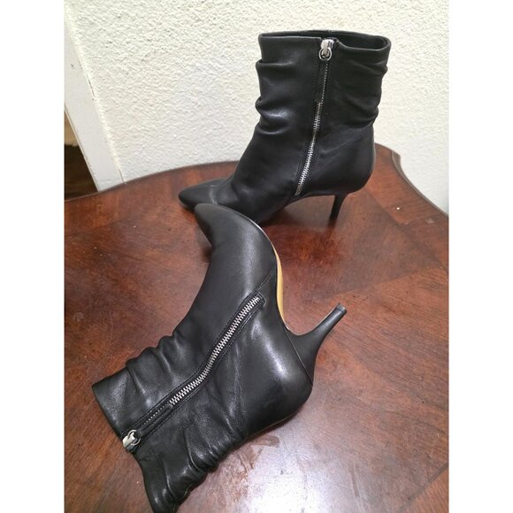 Bella Vita Leather Pointed Toe Ankle Boots Side Zippers & Kitten Heels Size 7.5w - Picture 6 of 13